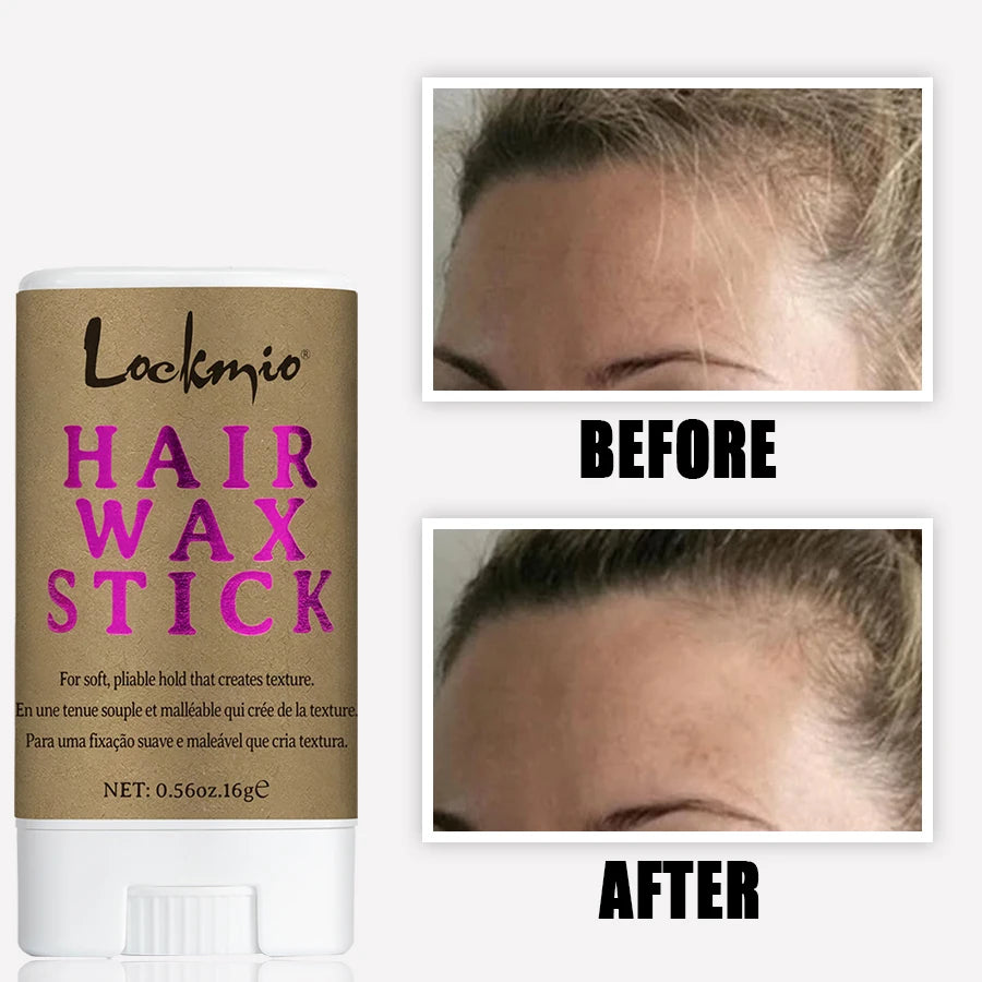 Lockmio Hair Wax Stick Small Travel Size for Contorl Frizz and Flyaways Finishing Slick Wax for 4C Hair